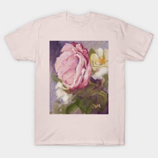 'Shabby Pink Rose' T-Shirt